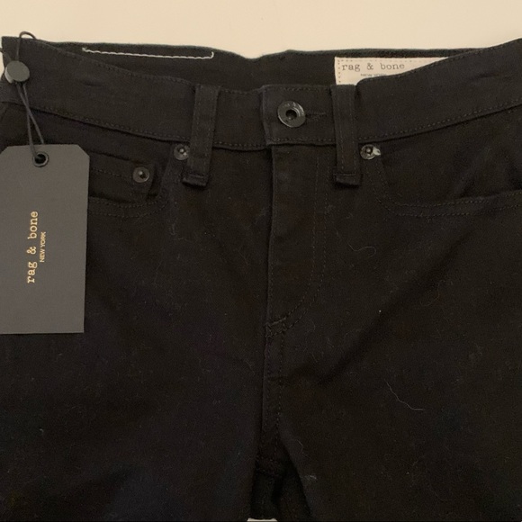 NWT rag & bone Cate mid rise skinny black jeans size 23 - Picture 4 of 12